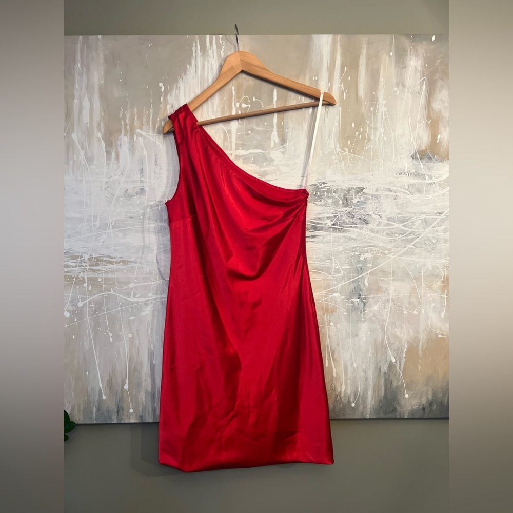 Red mini dress